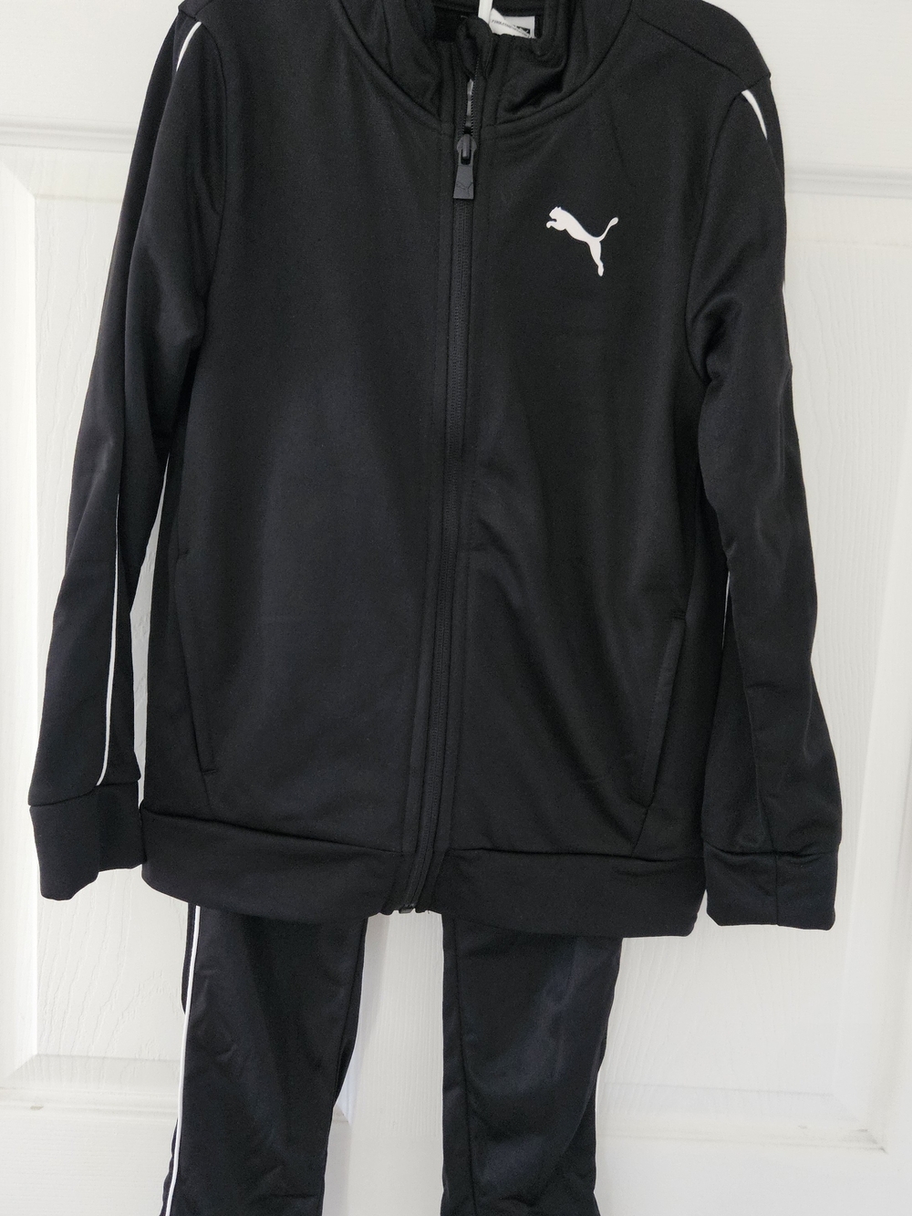 Puma Black Track Jacket and Pants Set with White Logo - Picture 3 of 10